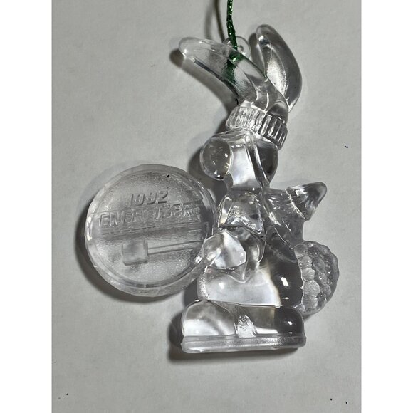 Energizer 1992 Clear Santa Rabbit Ornament Vintage Collectible - Picture 4 of 7